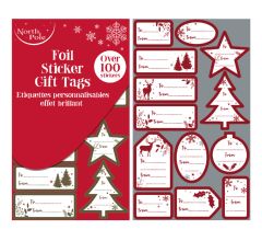 100 x Kerst Naamstickers Naam etiketten - Folie Etiketten - Kerst-2