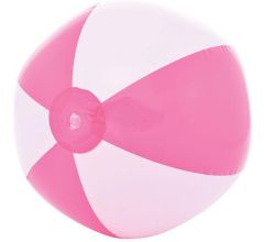 Benza Opblaasbare Strandbal Roze/Wit 25 cm