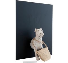 Krijtbord - staand met hond - 26x20x32 cm