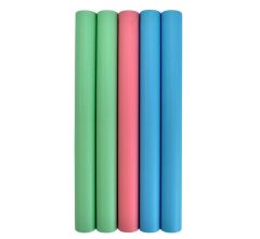 Verhaak Kaftpapier - 5 rollen - Pastel roze blauw groen - 4m x 35cm