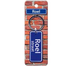 Paper Dreams Sleutelhanger Straatnaam Roel 9 Cm Staal Blauw
