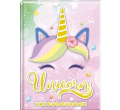 Unicorn vriendenboek - 80 Pagina's - Harde Kaft Met Gouden Glitter