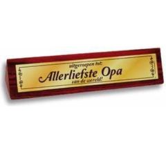 Benza - Desk Sign/Bureaubordjes - Uitgeroepen tot: Allerliefste Opa van de wereld!