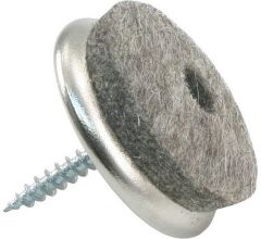 Viltglijder Viltschroef Vernikkeld met schroef 20mm - 4 stuks