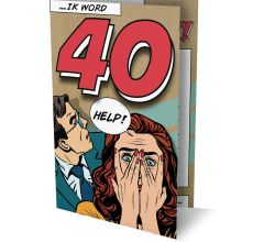 Ik word 40 Jaar - 6 Dubbele Uitnodigingen Met Envelop - Feest!