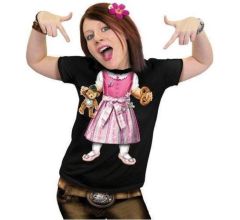 Benza T-Shirt - Baby Bayer - Leuk, Grappig, Mooi, Funny - Zwart, Vrouw, Maat S