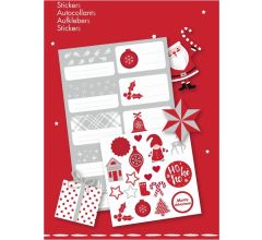 Kerst Sticker Pakket - Naam Stickers - 16 delig