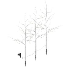 Decoratieboom Berk Winter Kerst 3 Stuks 75 cm Wit