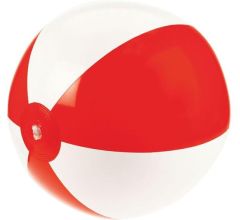 Benza Opblaasbare Strandbal Rood/Wit 50 cm