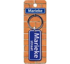 Paper Dreams Sleutelhanger Straatnaam Marieke 9 Cm Staal Blauw