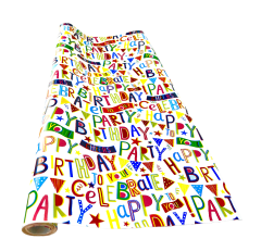 Cadeaupapier Inpakpapier Happy Birthday 70 cm x 15 meter