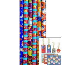 Sinterklaas Sint Inpakpapier Cadeaupapier - 70 cm x 3 meter - 6 rollen - Incl. cadeau en naamsticke