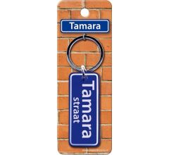 Paper Dreams Sleutelhanger Straatnaam: Tamara 9 X 3 Cm Blauw