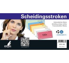 Scheidingsstrook voor 2 ringen - 120 X 225 mm - Wit