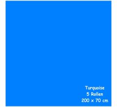 Benza Kaftpapier Schoolboeken - Turquoise - 200 x 70 cm - 5 rollen