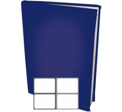 Rekbare Boekenkaften A4 - Blauw - 12 stuks inclusief grijze textiel labels