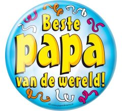 XL Button - Liefste Papa (Doorsnee 10 cm)