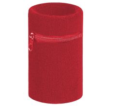 Arowell Premium Pols Zweetbandje Met Portemonnee En Rits – 12 x 8 Cm – Rood