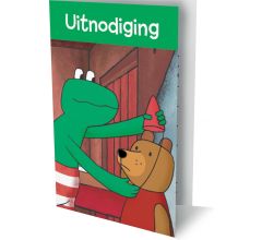 Kikker - 6 Dubbele Uitnodigingen Met Envelop – Ik Geef Een Feestje!