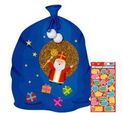 Zak van Sinterklaas - 90 x 60 cm met 3D Effect - Incl. 20 x Sint Naamstickers