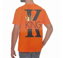 Oranje - T-Shirt Heren - Koningsdag - KING - 100% Katoen - Maat XXL - 60/62