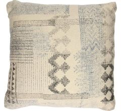 Witte Pomax Spiritual Niya Kussen Katoen Naturel - 45 x 45 cm