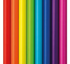Cadeaupapier effen - 200cm X 70cm - Assortiment -7 verschillende Vrolijke Kleuren - Inpakpapier - 7