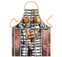 Just Married Gevangenis - Grappig Leuk Sexy Schort Keukenschort