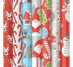 Assortiment kerstpapier cadeaupapier inpakpapier K25 - 200 x 70 cm - 7 rollen