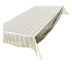 Tafelkleed voor buiten damastkatoen met acryl coating - Licht Créme - 150 x 200 cm