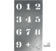 Zinken Verfsjabloon stempelsjabloon Cijfers - 20 x 36 cm