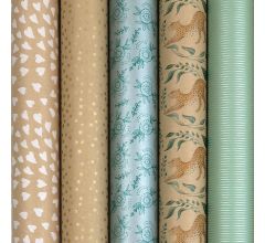 CHARLIZE 100% Recycled 70 Gr/m2 cadeaupapier inpakpapier - 200 x 70 cm - 3 rollen