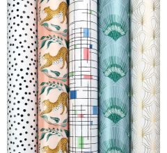 CHARLOTTE assortiment cadeaupapier inpakpapier - 200 x 70 cm - 6 rollen
