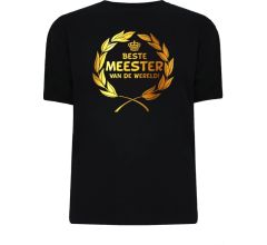 Funny shirt . Gouden Krans T-Shirt - Beste Meester (maat xl)
