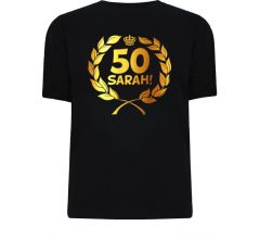 Gouden Krans T-Shirt - Sarah 50 jaar (maat xl)