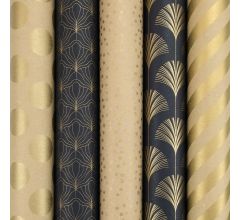 Benza - Berlin - Eco bruin kraft cadeaupapier - 2 meter x 70 cm - 5 Rollen