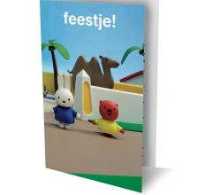 Nijntje - 6 Dubbele Uitnodigingen Met Envelop – Ik geef een feestje!