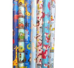 10 rollen Assortiment luxe cadeaupapier - inpakpapier voor kinderen - 200 x 70 cm