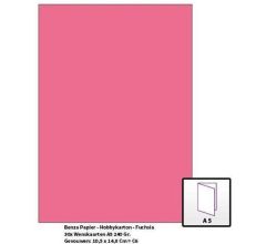 Benza Papier - Gekleurd Printpapier Hobbykarton 240 Gr. (Gram) A5 - Fuchsia - 30 Stuks (Wenskaarten