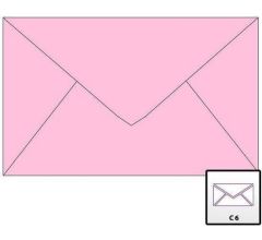 Benza Wenskaart Enveloppen - Langwerpig 16,2 x 11,4 = C6 - Babyroze - 50 Stuks
