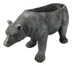 Beeld plantenbak Bernie De Beer - 48.5 x 20 x 25.5 cm - Polyserin - Grijs