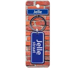 Paper Dreams Sleutelhanger Straatnaam Jelle 9 Cm Staal Blauw