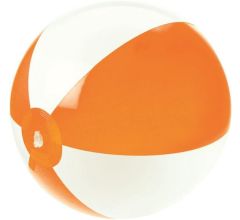 Benza Opblaasbare Strandbal Oranje/Wit 50 cm