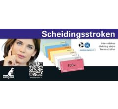 Scheidingsstrook voor 2 ringen - 105 X 240 mm - Wit