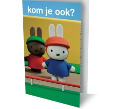 Nijntje - 6 Dubbele Uitnodigingen Met Envelop – Ik geef een feestje!