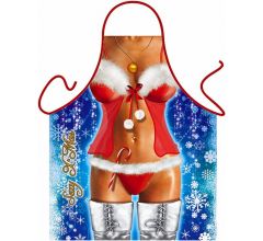 Sexy schort Kerstvrouw - grappige bbq schort / keukenschort