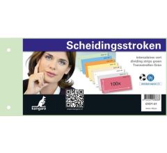 Kangaro Scheidingsstroken 100x Groen 2-gaats