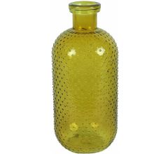 Countryfield Bloemenvaas Cactus Dots - geel transparant - glas - D15 x H35 cm