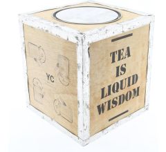 Oude Gebruikte Theekist - 23 x 23 x23 cm - 3