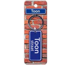 Paper Dreams Sleutelhanger Straatnaam Toon 9 Cm Staal Blauw